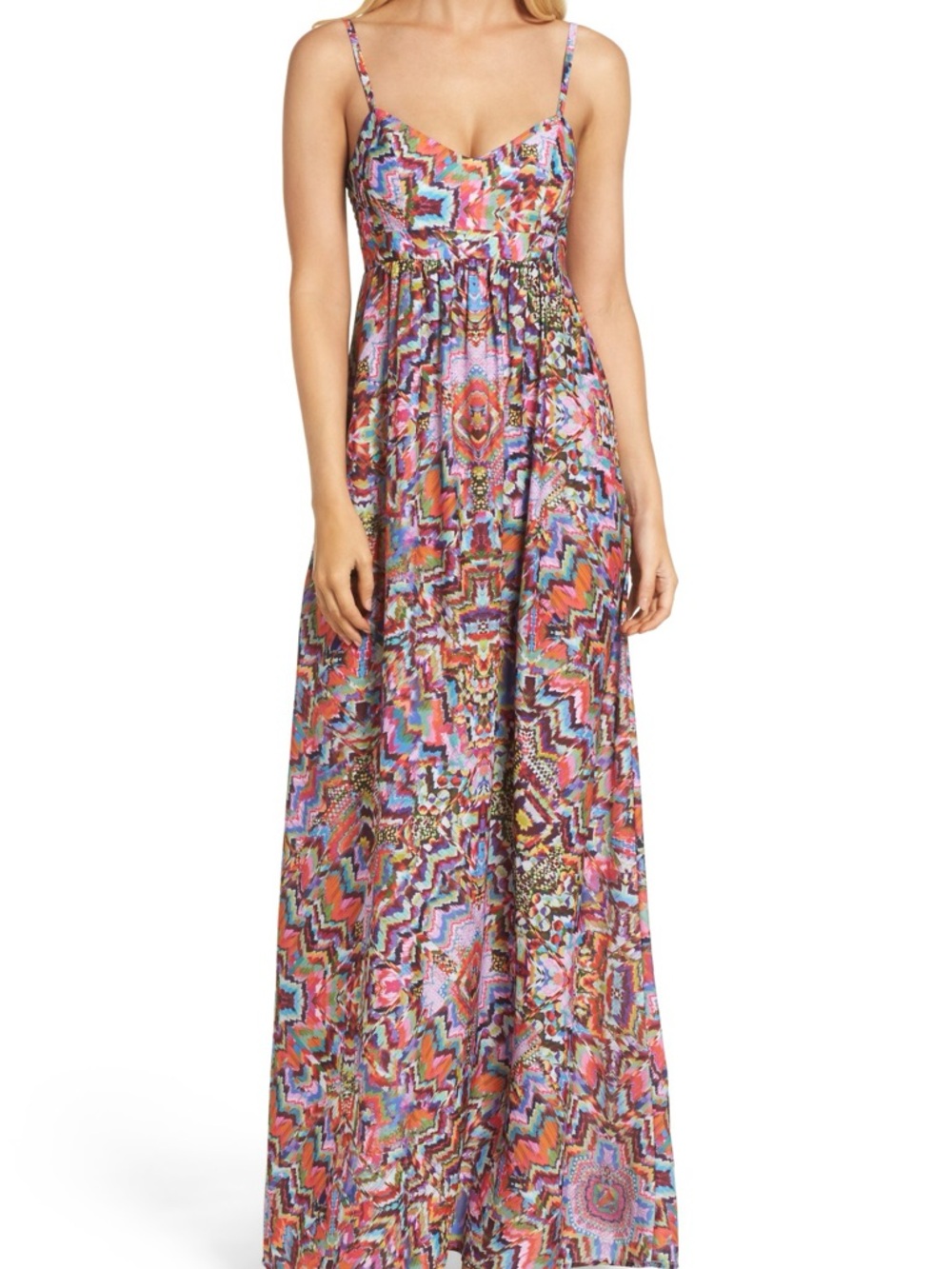 Felicity & Coco Multicolor Patterned Maxi Dress